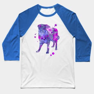 English Shepherd Dog Watercolor Painting Baseball T-Shirt